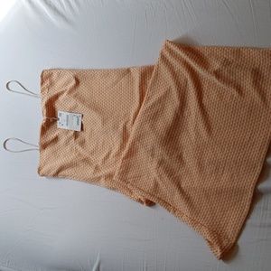 Zara NWT strappy dress orange and cream